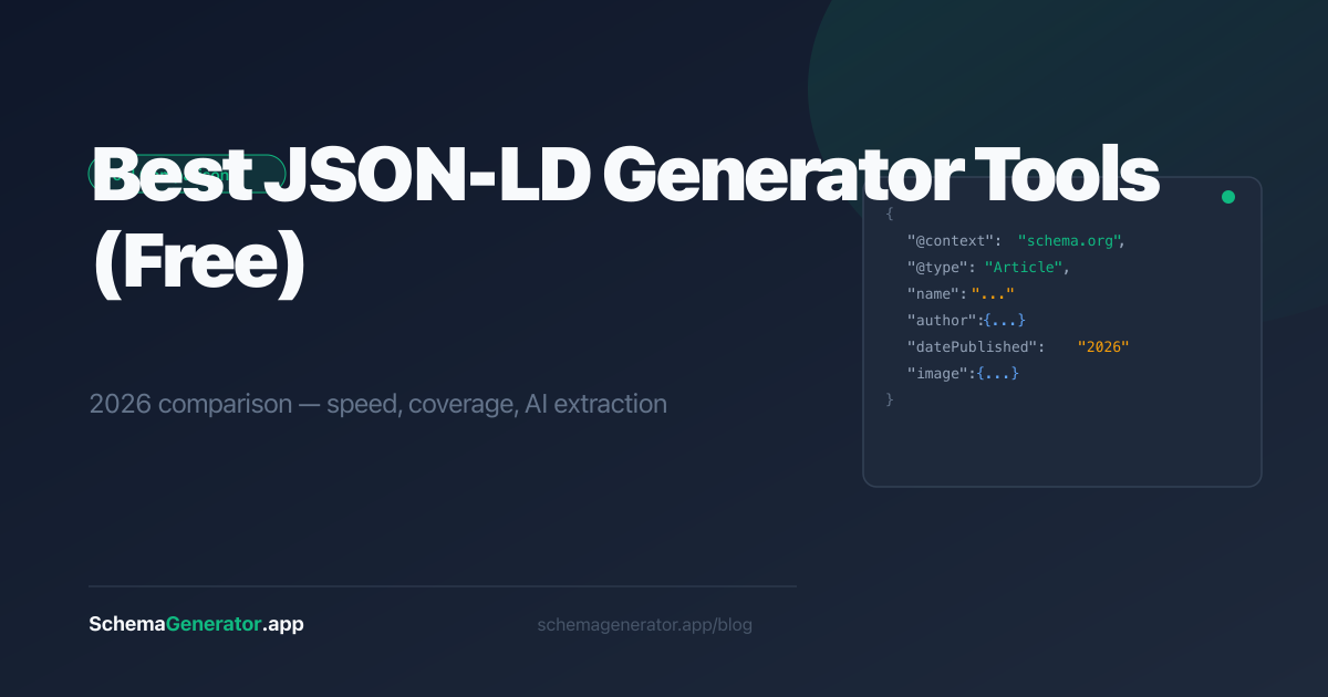 Best JSON-LD Generator Tools (Free) in 2026